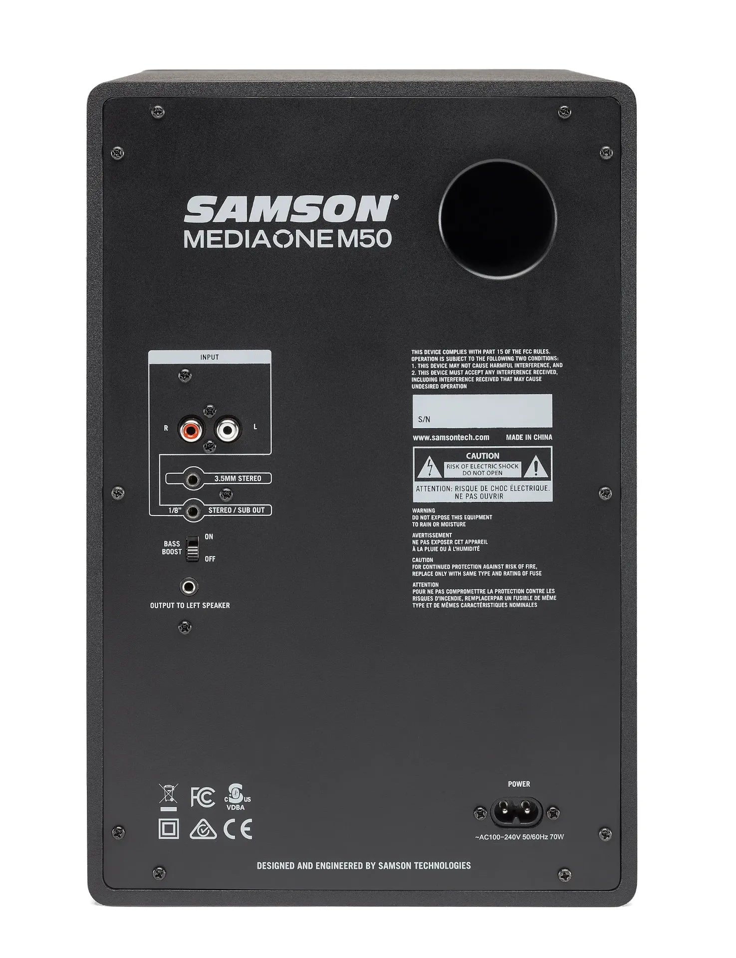 Monitores de Estudio Amplificados Samson Media One M30