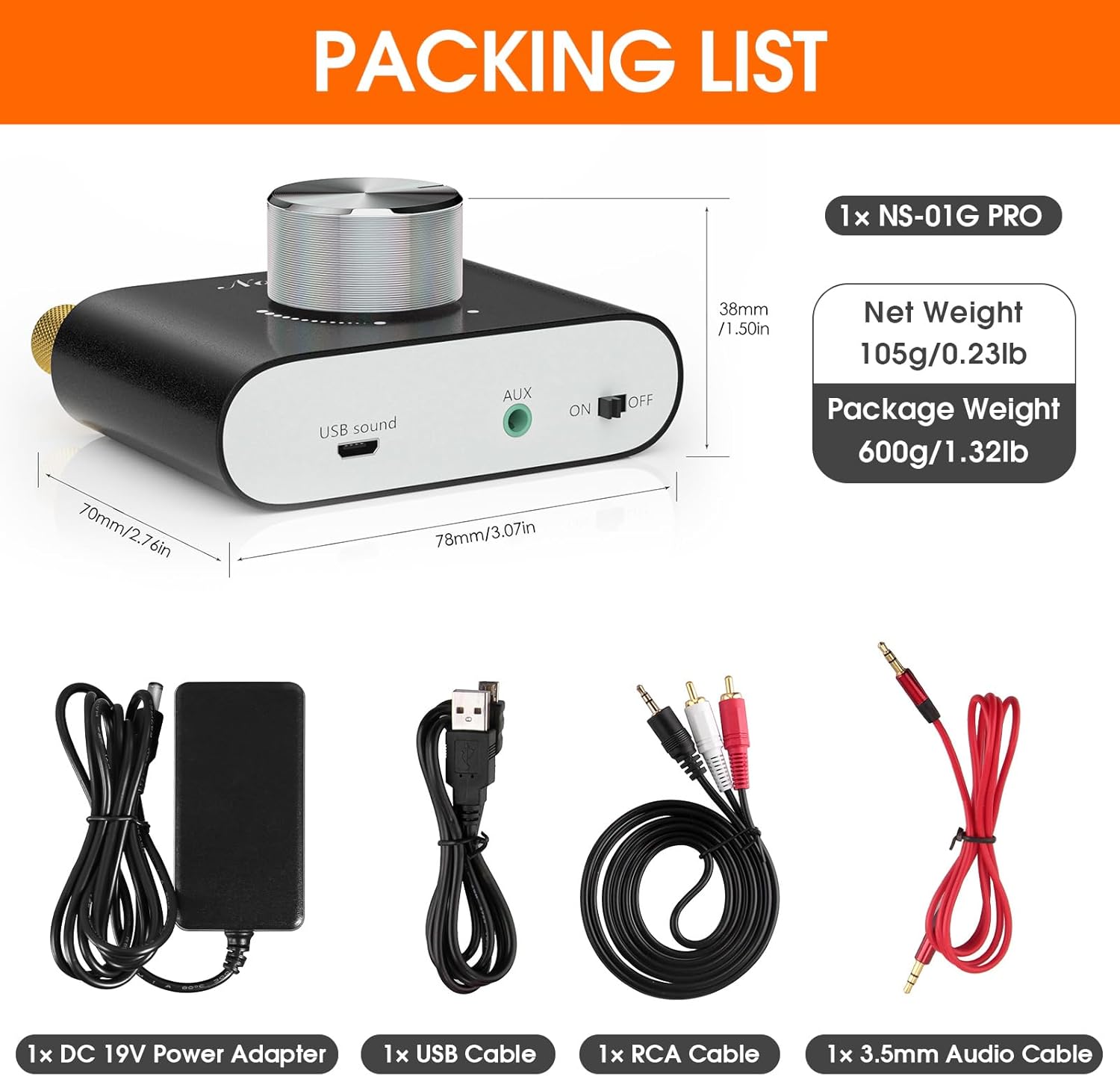 Mini Amplificador de potencia Nobsound Bluetooth 5.0 - DOUK AUDIO