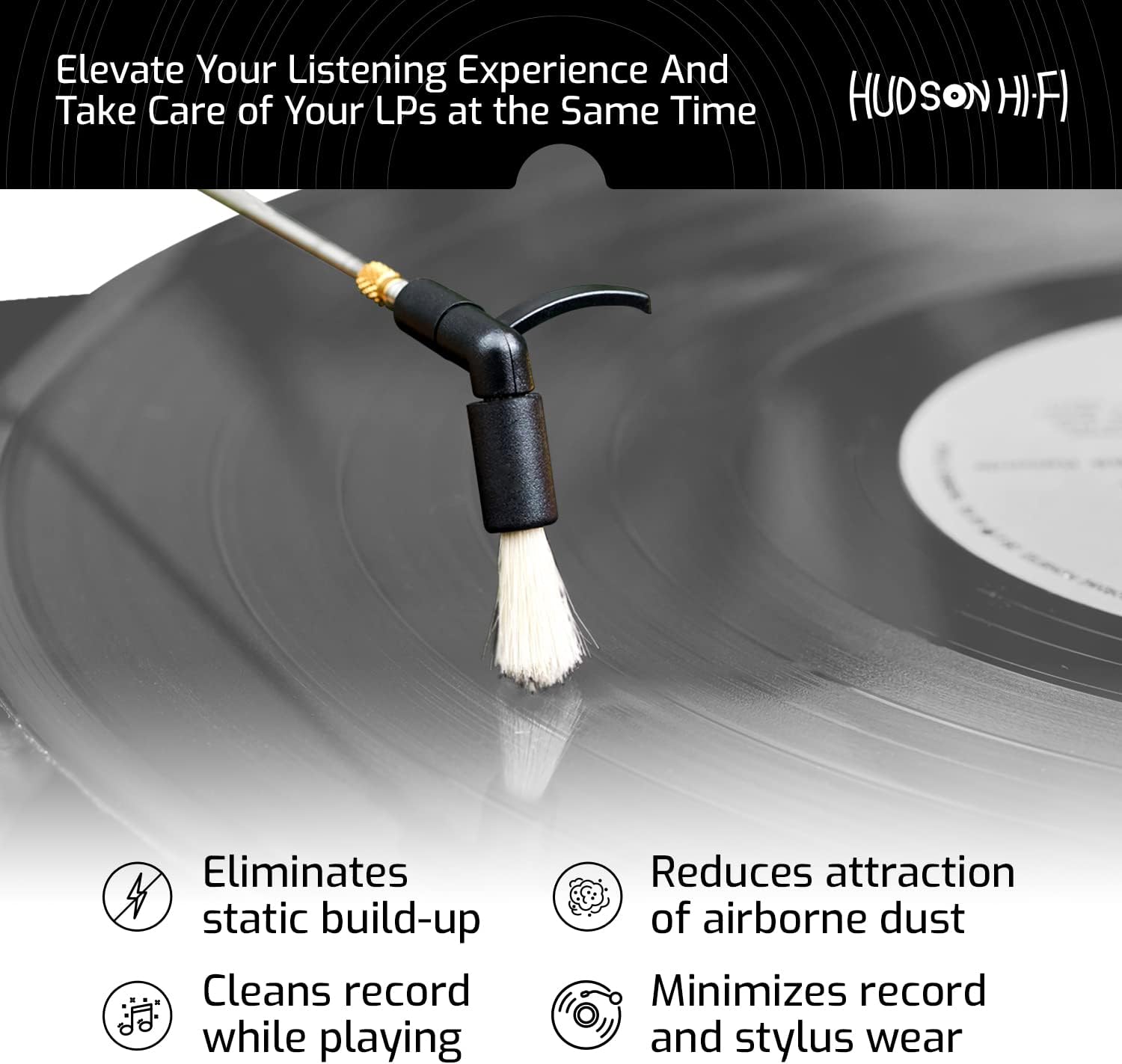 Hudson Hi-Fi Brazo Limpiador Anti-Estático