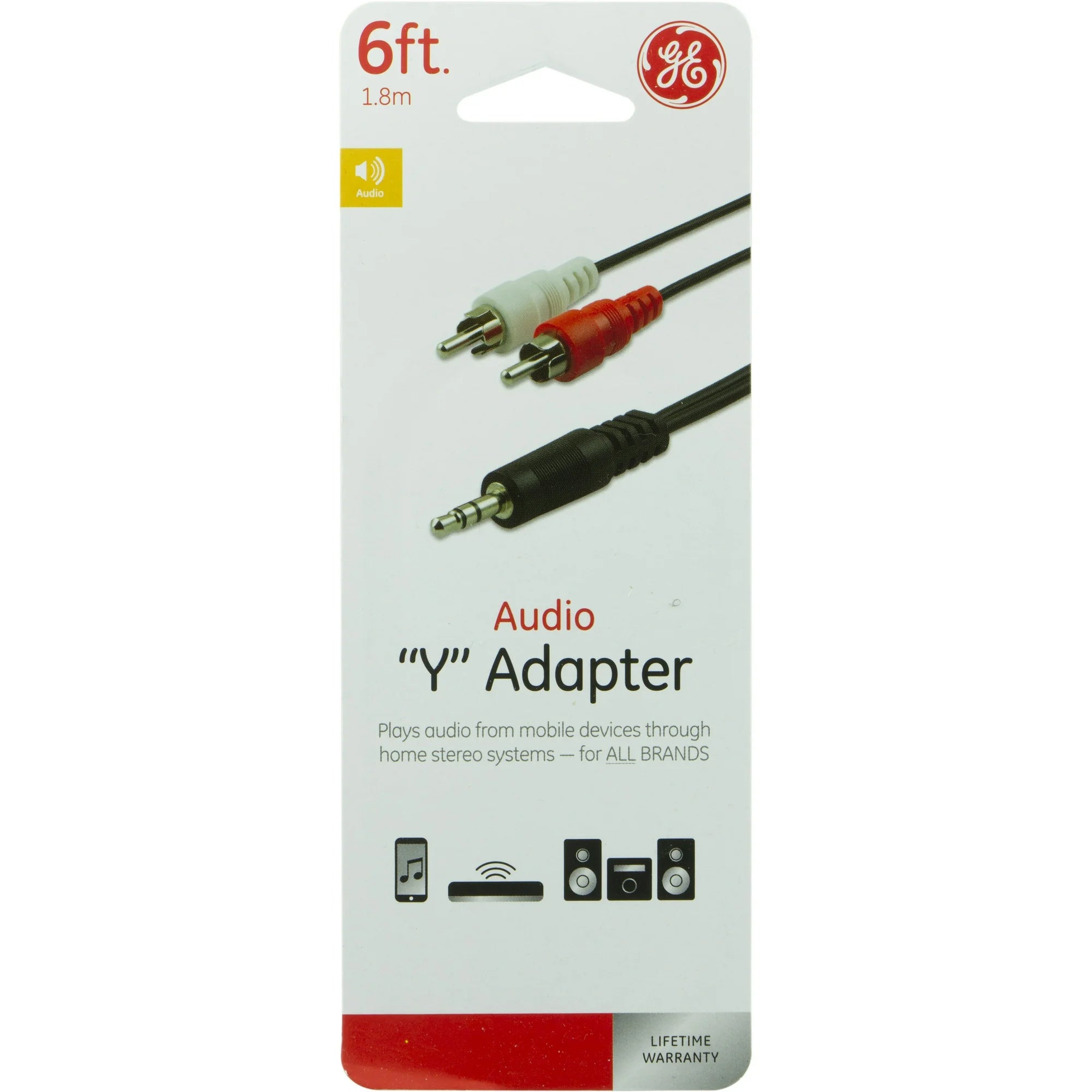 Cable de audio con un minienchufe de 3.5mm a dos enchufes tipo RCA (Audio adaptador en "Y")