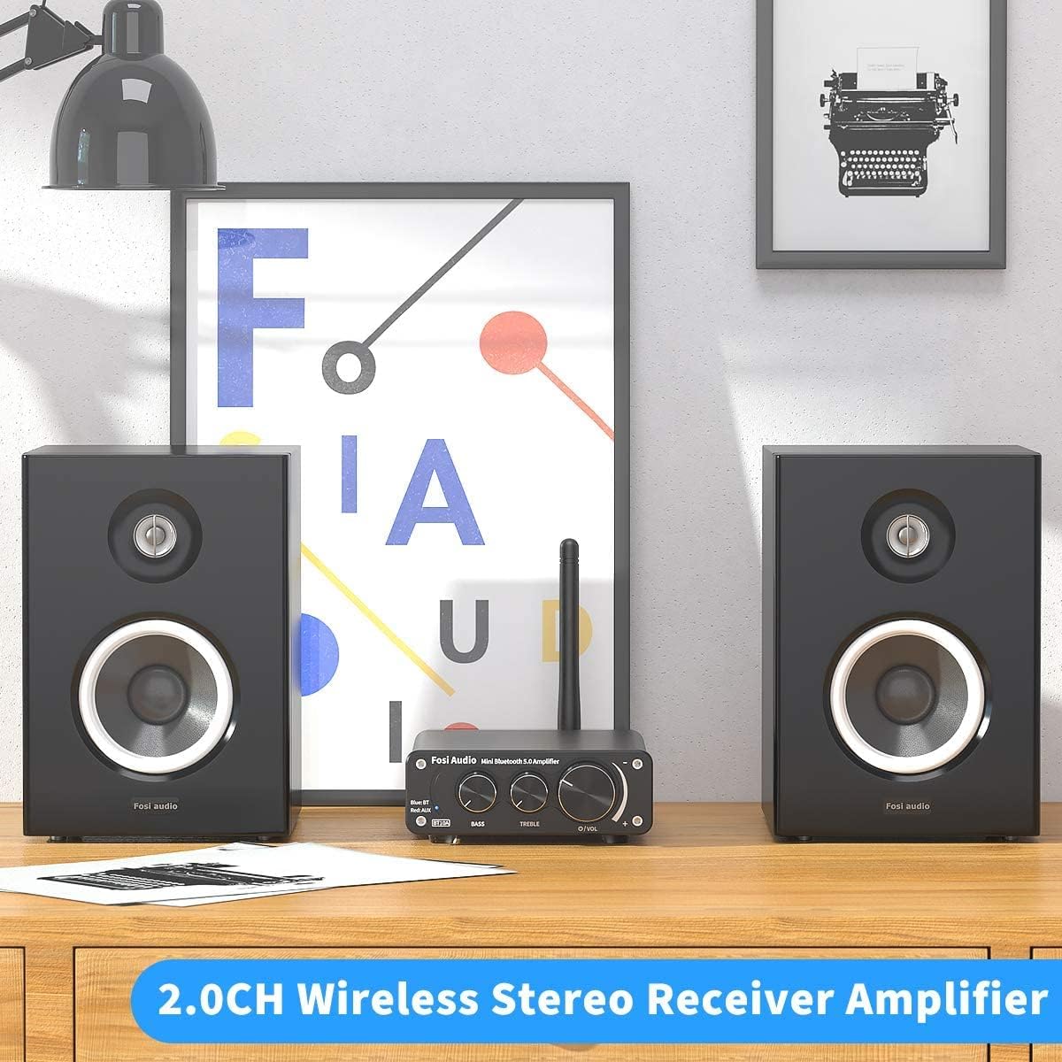 Amplificador de audio estéreo Fosi Audio BT10A con Bluetooth 5.0