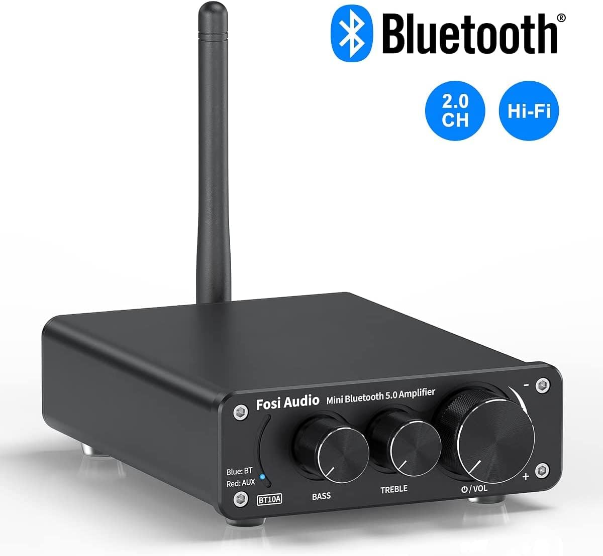 Amplificador de audio estéreo Fosi Audio BT10A con Bluetooth 5.0