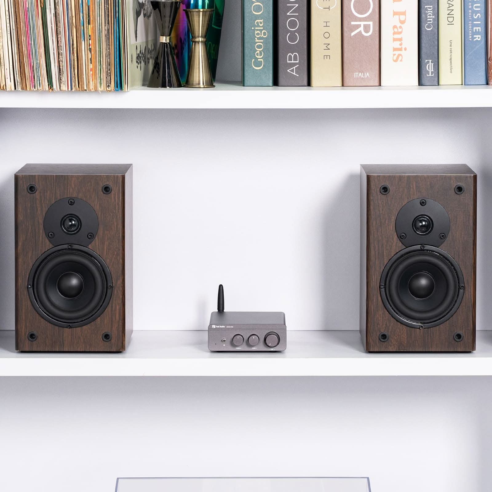 Amplificador estereo con bluetooth para parlantes pasivos Fosi Audio BT20A Pro