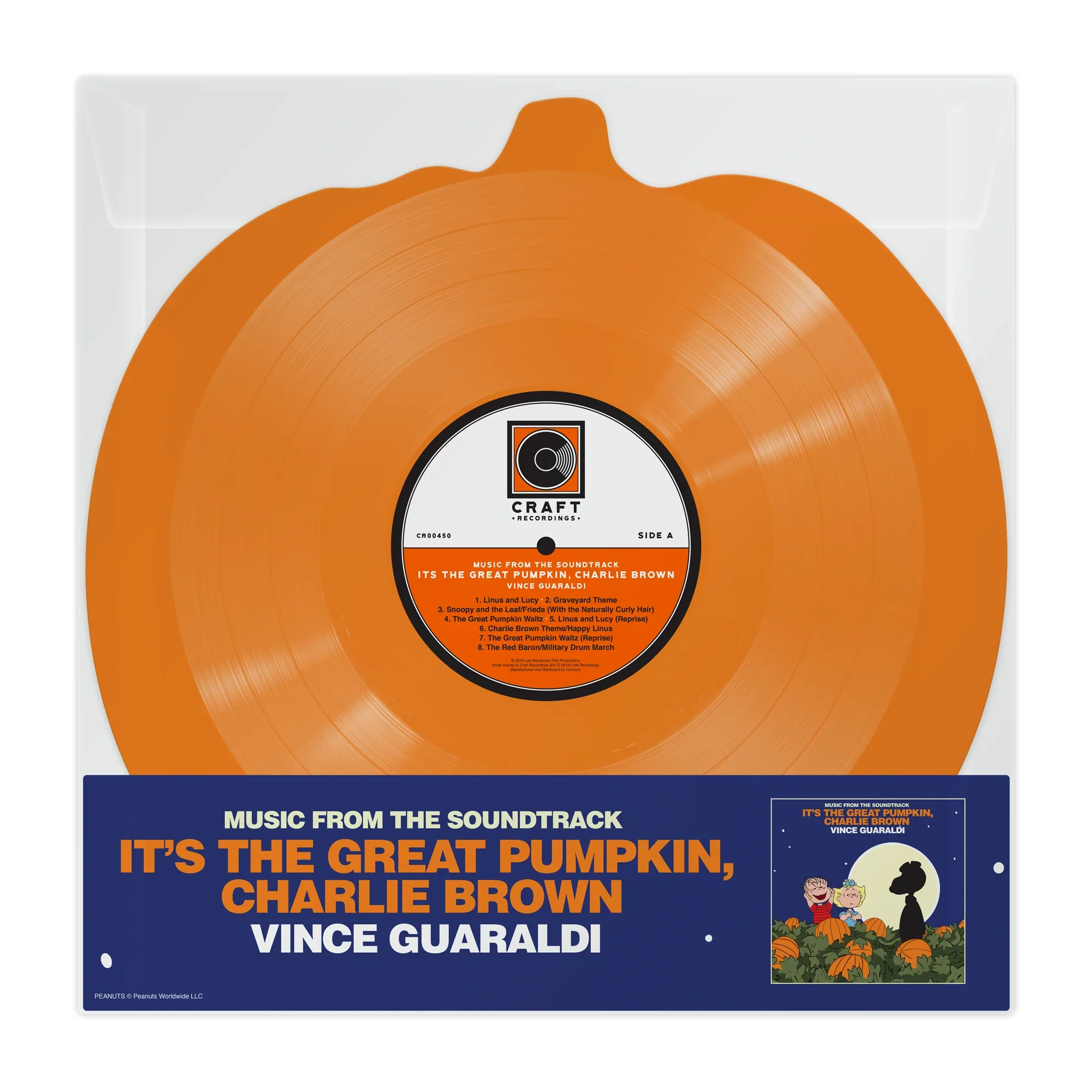 Vinve Guaraldi - It'S The Great Pumpkin, Charlie Brown (Translucent Orange Pumpkin Shaped 33 1/3Rpm Vinyl) 🇺🇸