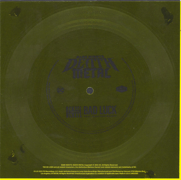 Denzel; Playthatboizay Curry – Bad Luck (Dc - Dark Nights: Death Metal Version) (Yellow 7INCH) (I) 🇺🇸