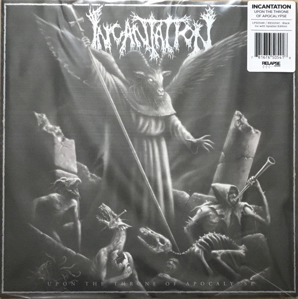 Incantation – Upon The Throne Of Apocalypse (Reissue) (Black Ice With Silver & White Splatter Vinyl) 🇺🇸