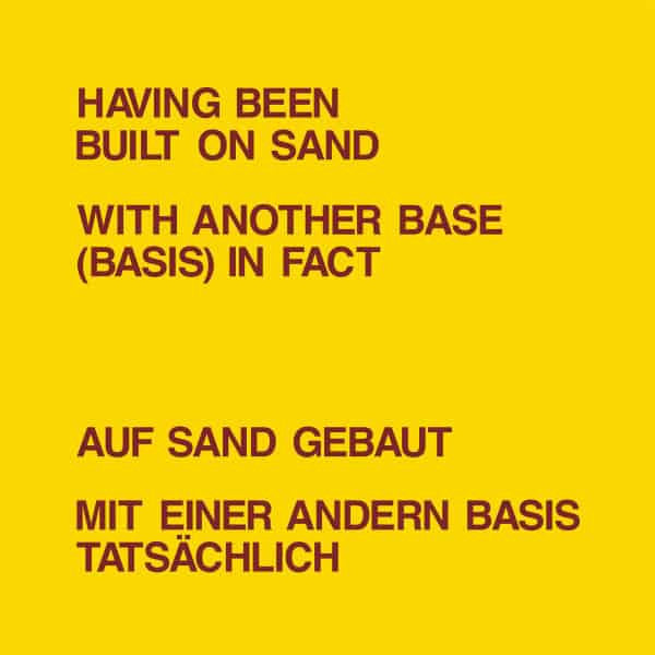 Dickie & Lawrence Weiner Landry – Having Been Built on Sand 🇺🇸