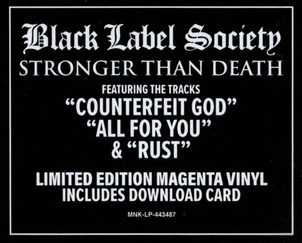 Black Label Society – Stronger than Death (Magenta Vinyl/2LP) 🇺🇸