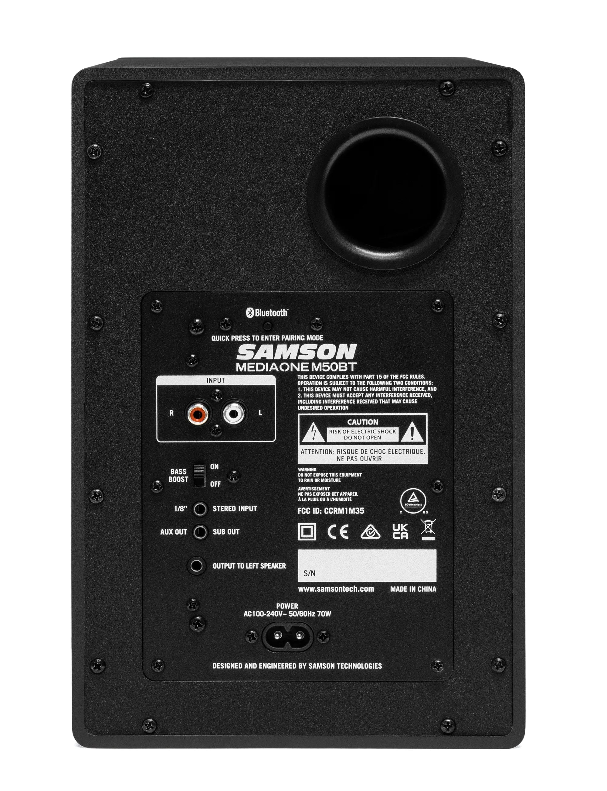 Monitores de Estudio Amplificados Samson MediaOne M50BT (Open Box)