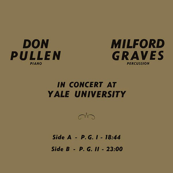 Milford; Don Pullen Graves – In Concert At Yale University 🇺🇸