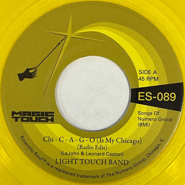 Light Touch Band & Magic Touch – Chi - C - a - G - O (is My Chicago) B/W Sexy Lady (Radio Edit) (Clear Yellow Vinyl) 🇺🇸