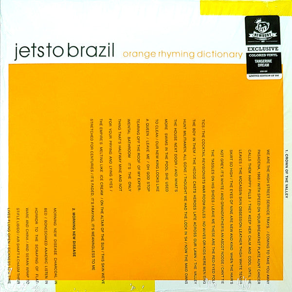 Jets To Brazil – Orange Rhyming Dictionary (2Lp/180G) 🇺🇸