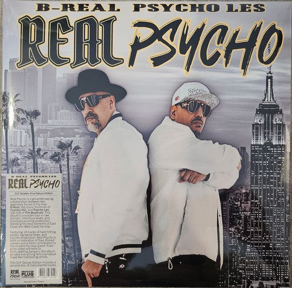 B-real & Psycho Les – Real Psycho (Limited/2LP/Clear W/ Black, White, & Yellow Splatter Vinyl) 🇺🇸