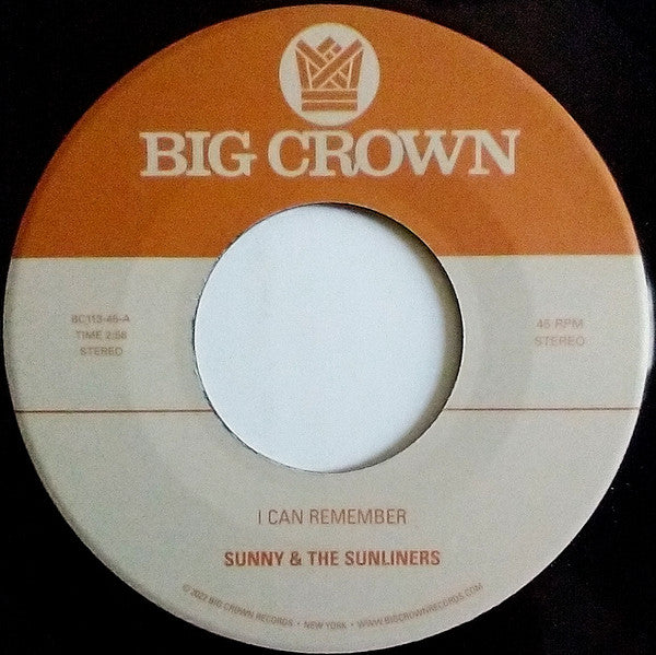 Sunny & the Sunliners – I Can Remember B/W Sitting in the Park 🇺🇸