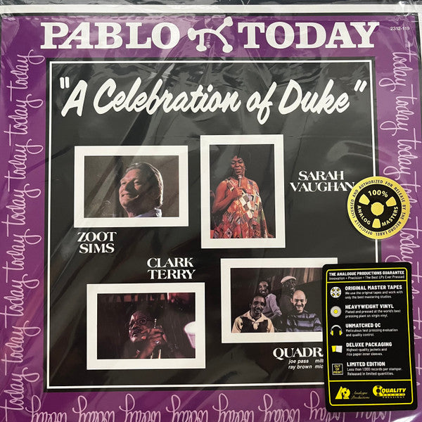 Sarah; Clark Terry; Zoot Sims; Quadrant Vaughan – Celebration of Duke (180G) 🇺🇸