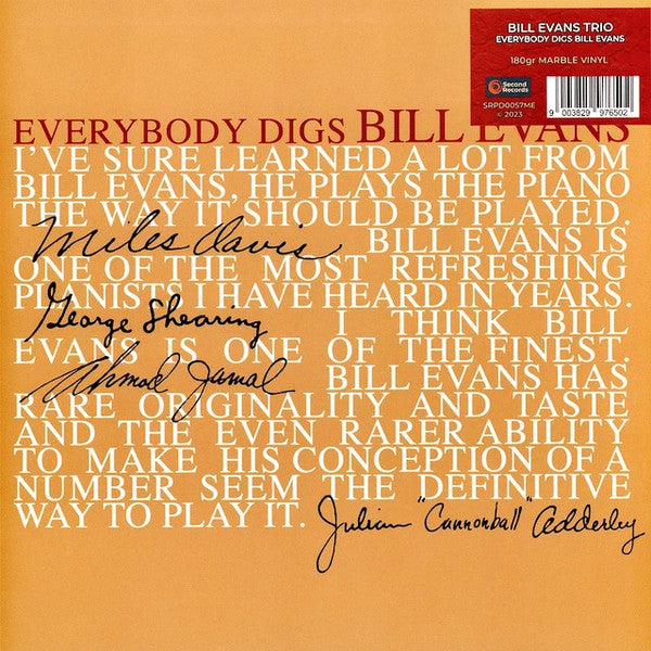 Bill Trio Evans – Everybody Digs Bill Evans (Grey Marble Vinyl) 🇺🇸
