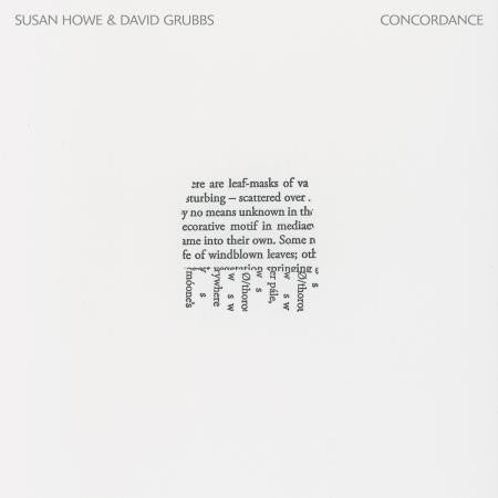 Susan Howe & David Grubbs – Concordance 🇺🇸