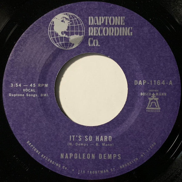 Napoleon Demps – It's so Hard B/W It's so Hard (Part Two) 🇺🇸
