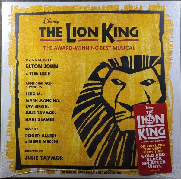 Various Artists – Lion King: Original Broadway Cast (Yellow & Black Splatter Vinyl/2LP) 🇺🇸