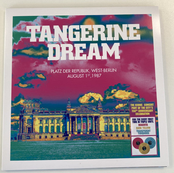 Tangerine Dream – Platz Der Republik, West-berlin - August 1ST 1987 (Pink/Yellow/Blue Vinyl/3LP) 🇺🇸