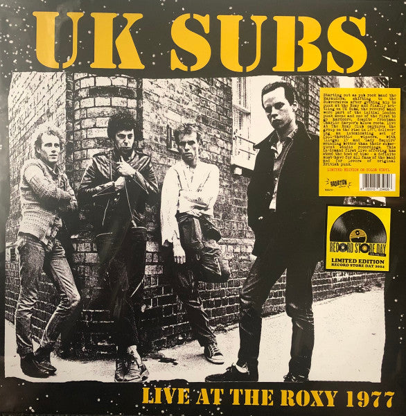 UK Subs – Live at the Roxy (Yellow Vinyl) 🇺🇸