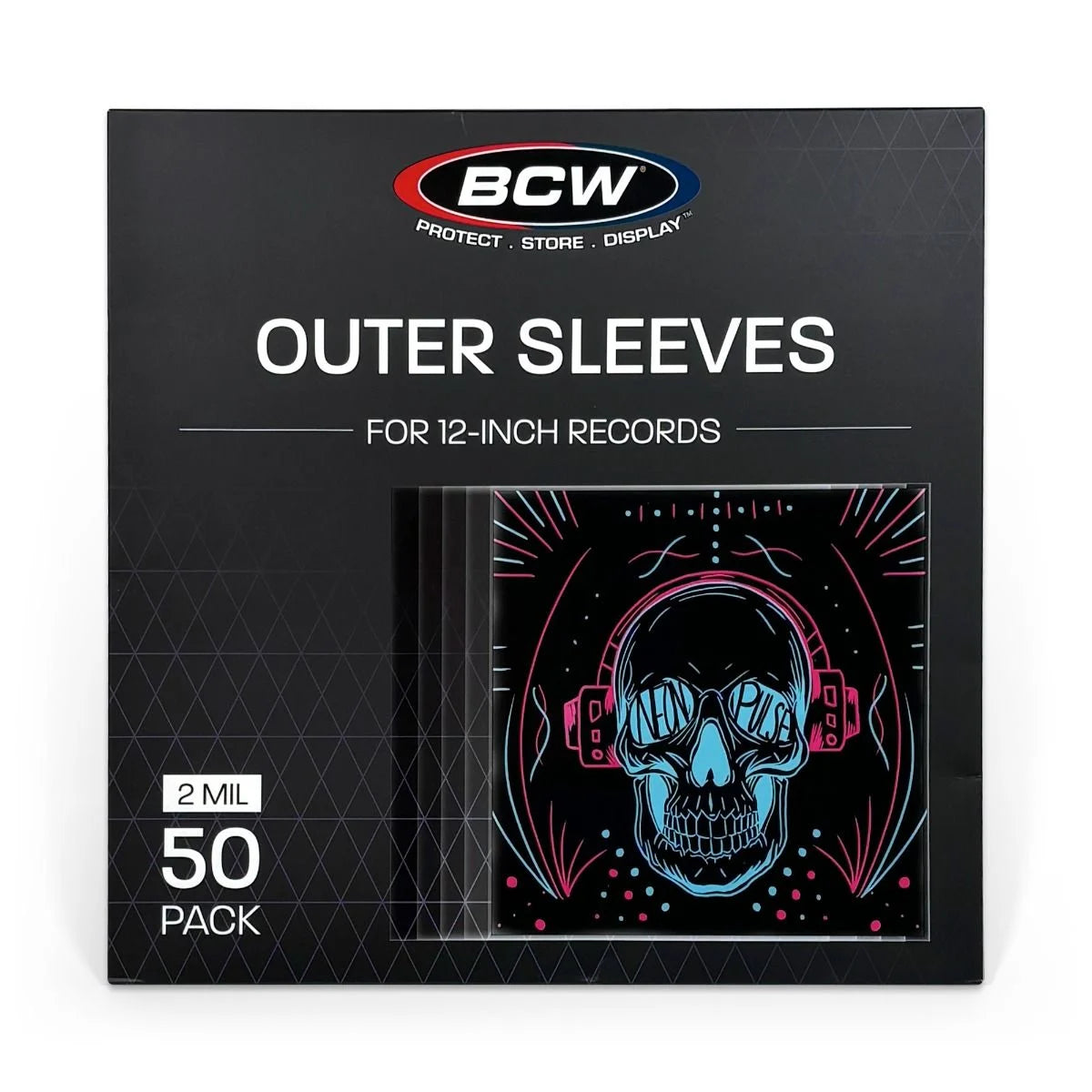 Paquete fundas externas de polipropileno protectora de discos - BCW (Grosor 2 Milésimas) [50 unidades]