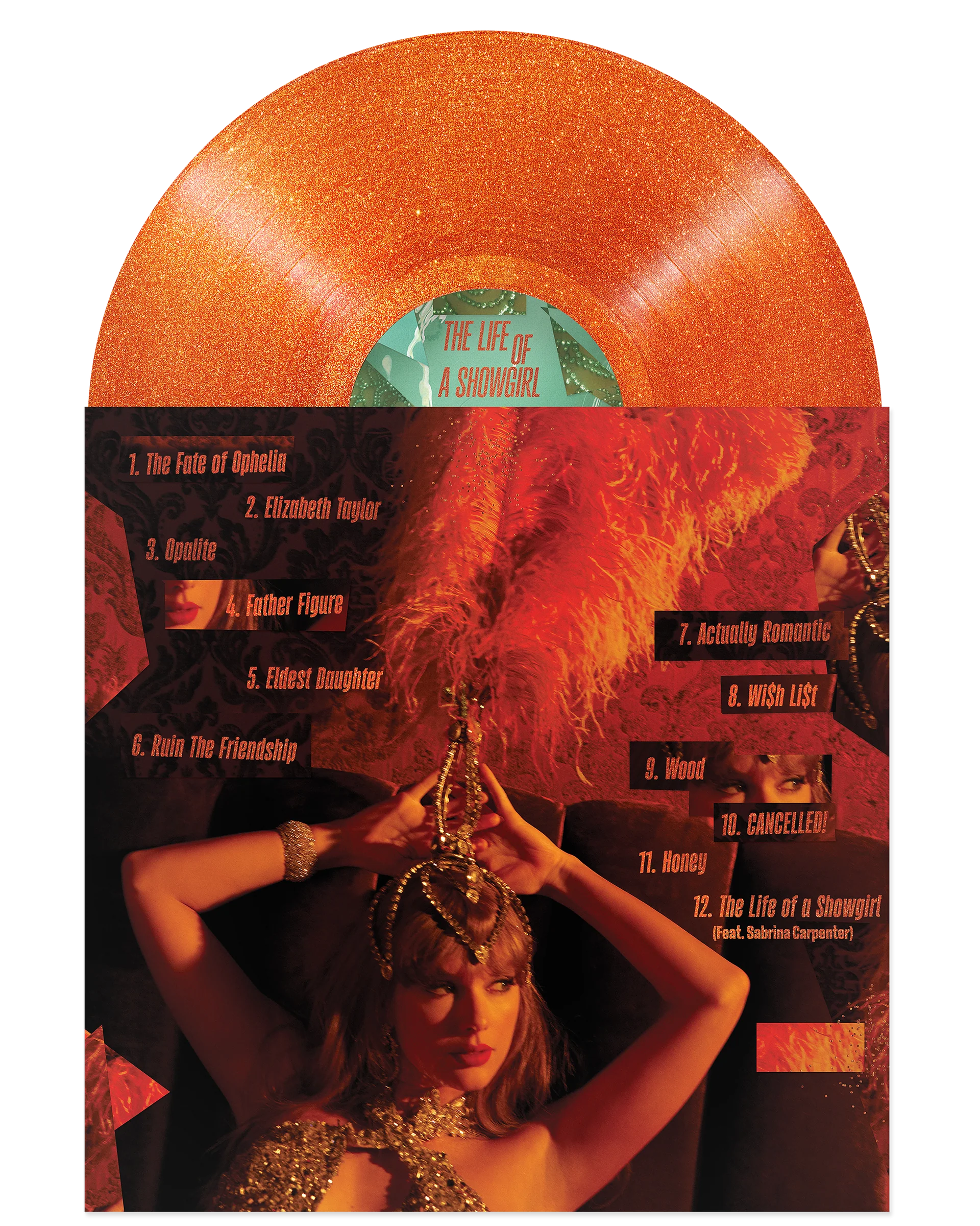 Taylor Swift - The Life of a Showgirl: Sweat and Vanilla Perfume Portofino [Orange Glitter Vinyl] [Preorden 03-10-25]