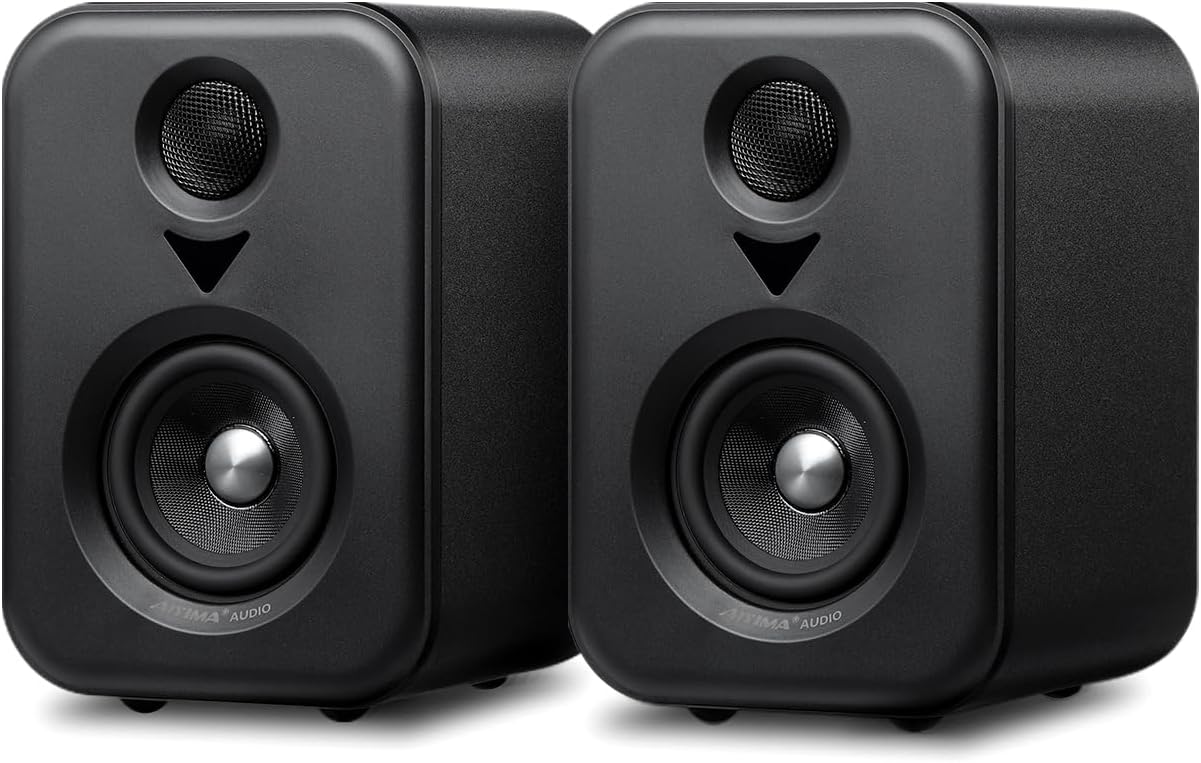 AIYIMA S400 Parlantes Stereo Activos tipo Bookshelf de 80 Watts con salida para Subwoofer (Open Box)
