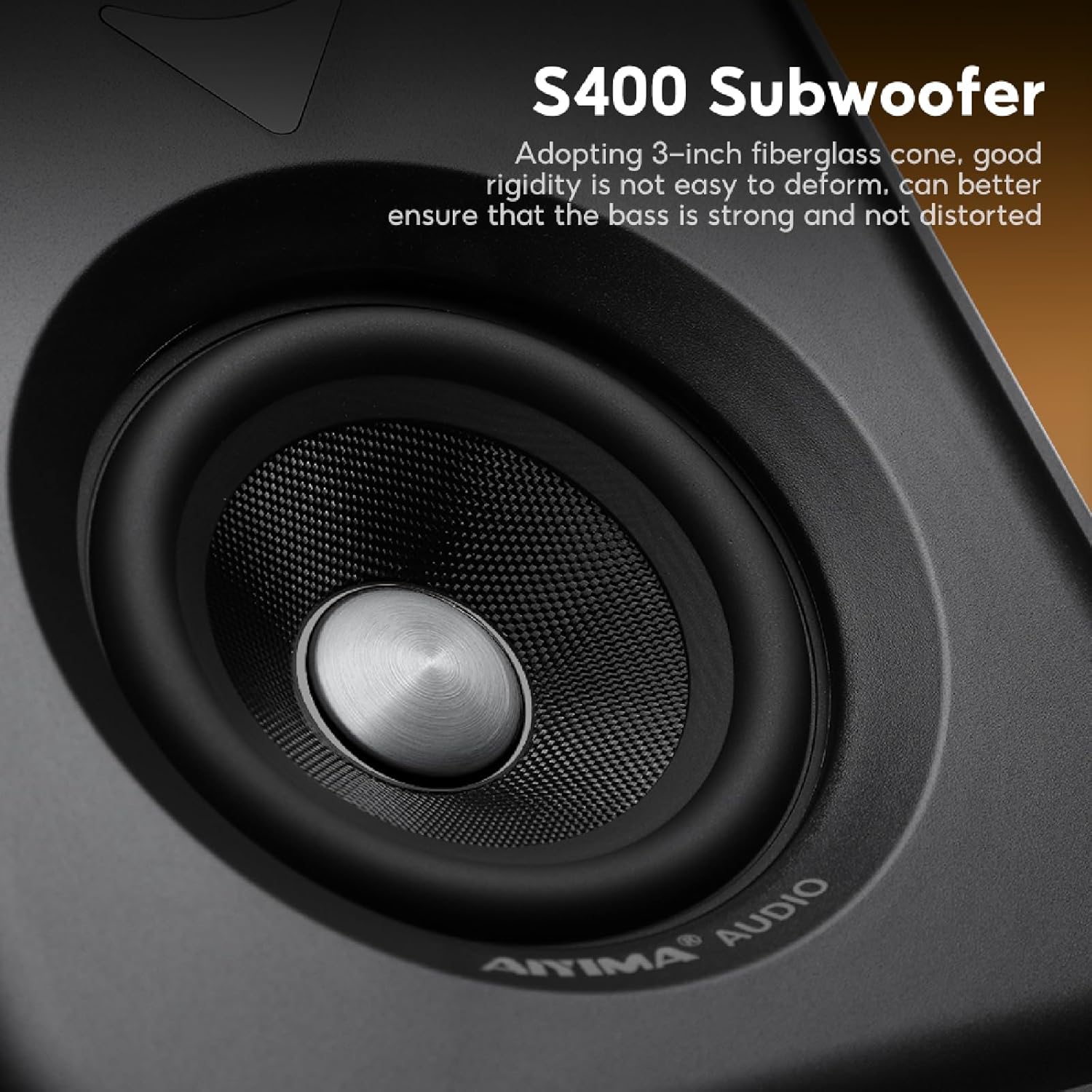 AIYIMA S400 Parlantes Stereo Activos tipo Bookshelf de 80 Watts con salida para Subwoofer (Open Box)