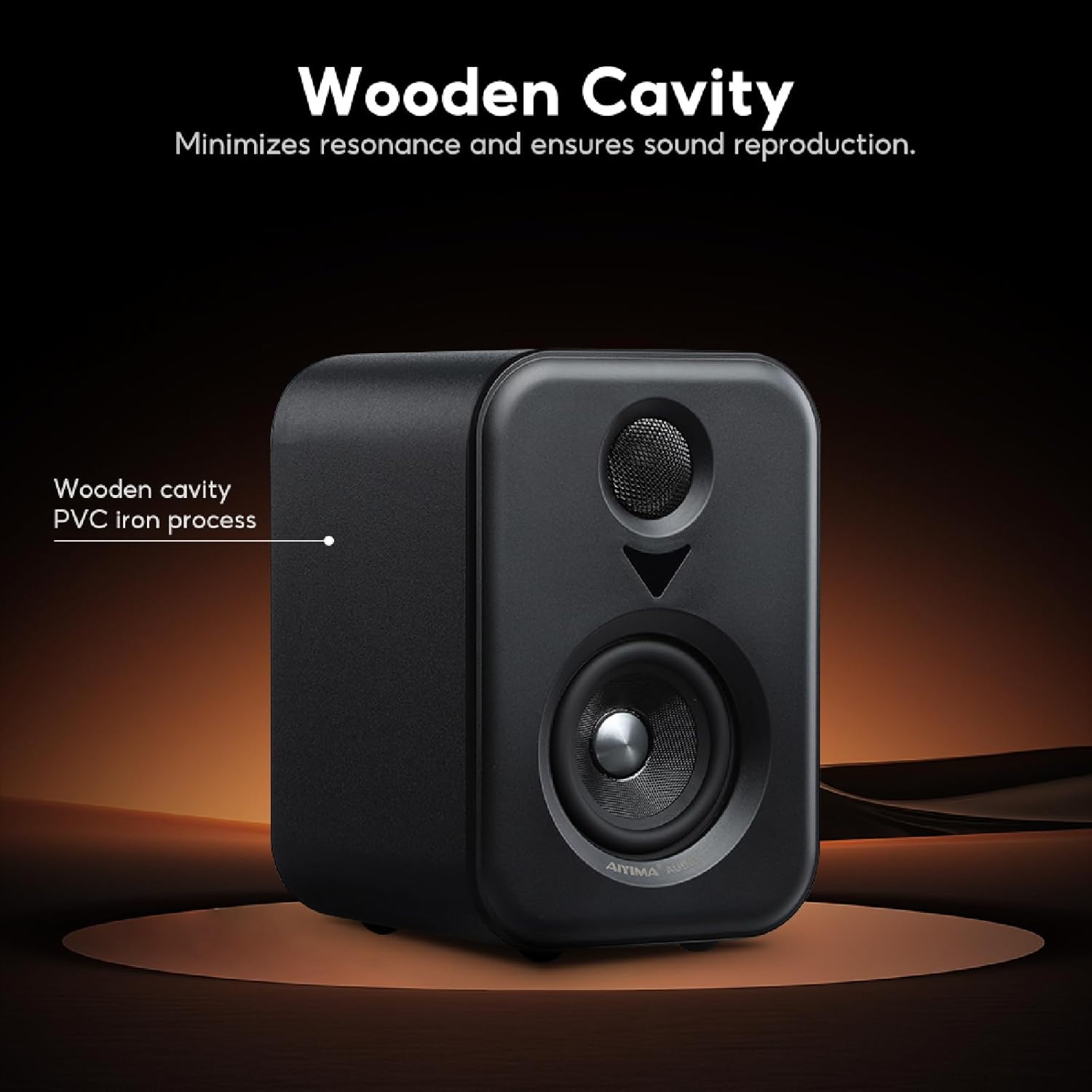 AIYIMA S400 Parlantes Stereo Activos tipo Bookshelf de 80 Watts con salida para Subwoofer (Open Box)