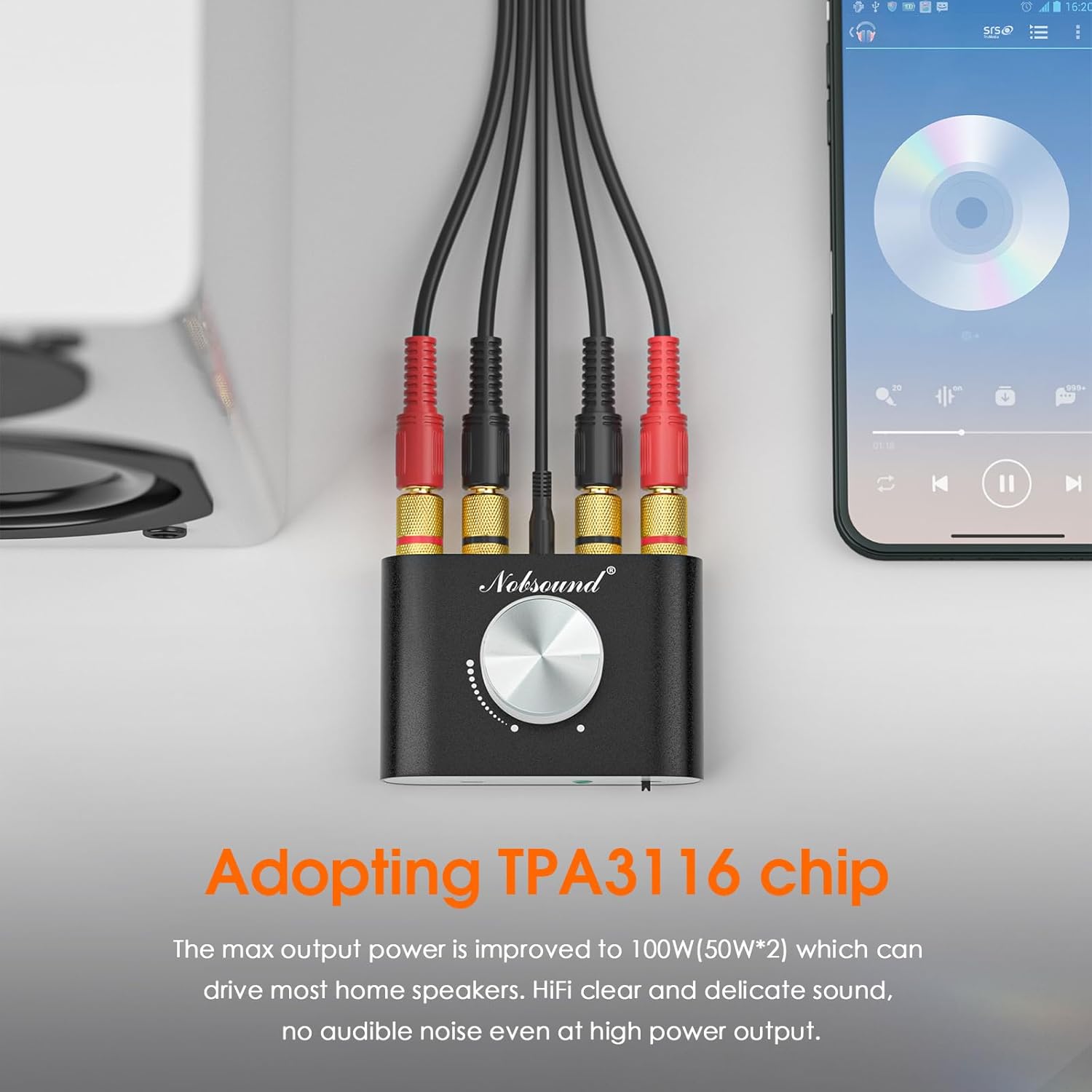 Mini Amplificador de potencia Nobsound Bluetooth 5.0 - DOUK AUDIO