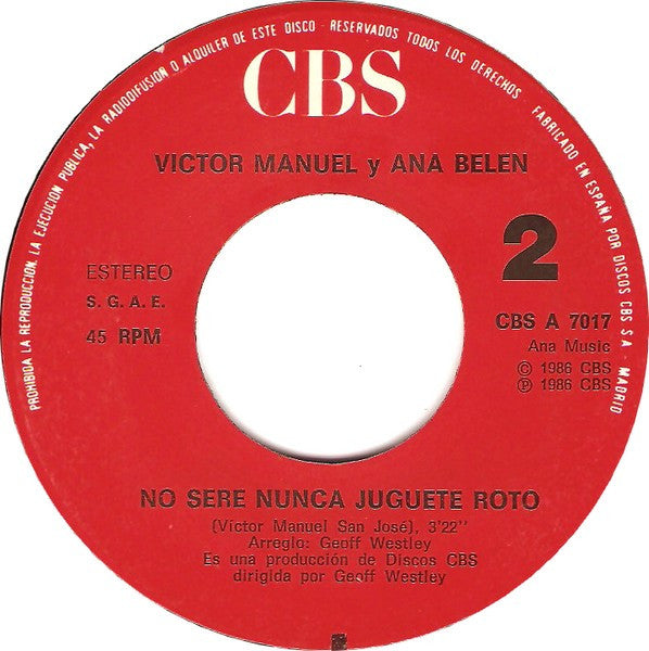 Ana Belen Y Victor Manuel – La Puerta De Alcalá [7" 45 RPM Single] (Usado)