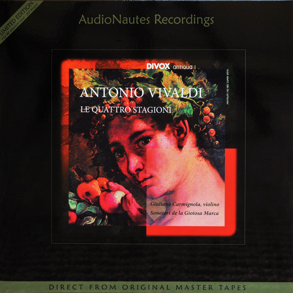 Antonio Vivaldi, Sonatori De La Gioiosa Marca, Giuliano Carmignola ‎– Le Quattro Stagioni [ AudioNautes Recordings Limited Edition Remastered 180 gram 45RPM] (Usado)