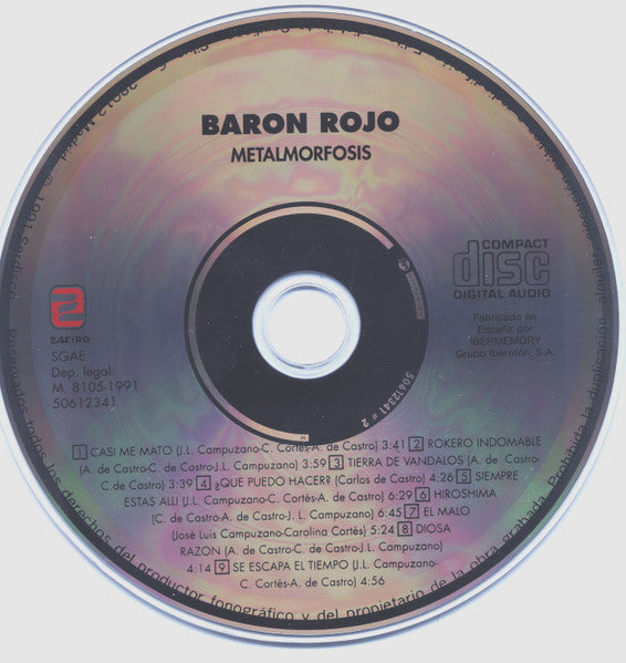 Baron Rojo – Metalmorfosis (CD Usado) 💿