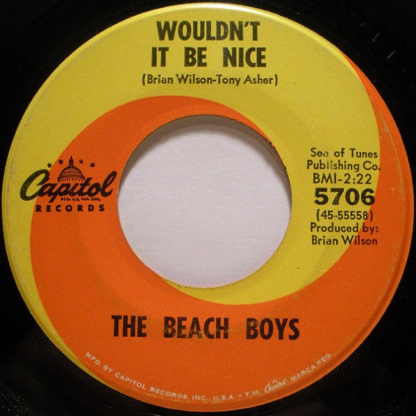 Beach Boys (The) – Wouldn't It Be Nice / God Only Knows [7" Single 45 RPM] (Usado)