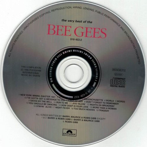 Bee Gees – The Very Best Of The Bee Gees [CD Usado] 💿