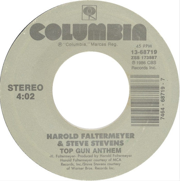 Berlin / Harold Faltermeyer & Steve Stevens – Take My Breath Away / Top Gun Anthem [ Single 7" 45 RPM] (Usado)