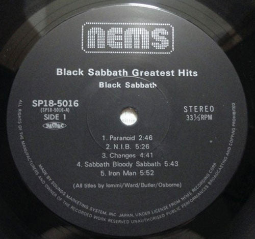 Black Sabbath – Greatest Hits (Usado) 🇯🇵
