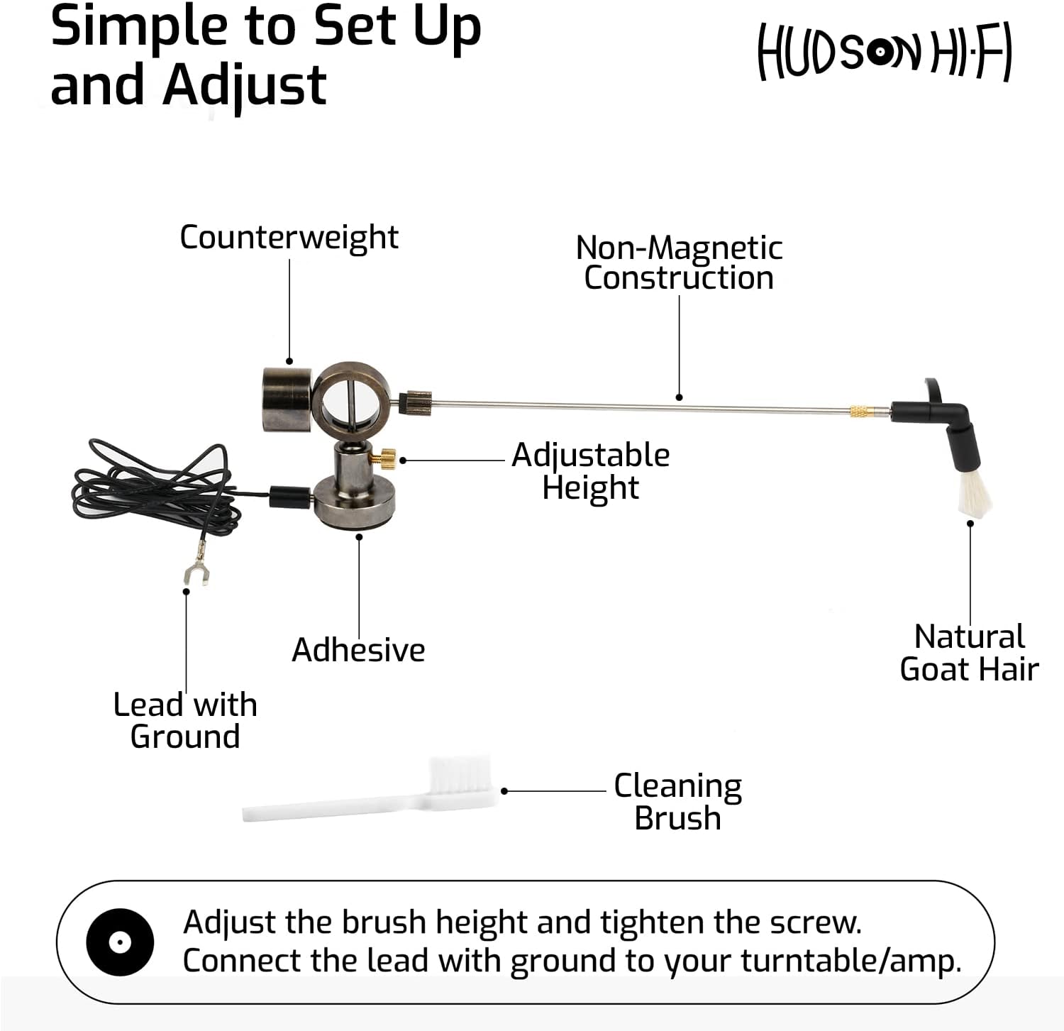 Hudson Hi-Fi Brazo Limpiador Anti-Estático