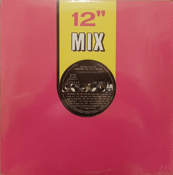 Bryan Adams – (Everything I Do) I Do It For You [12", 33 ⅓ RPM Maxi Single]