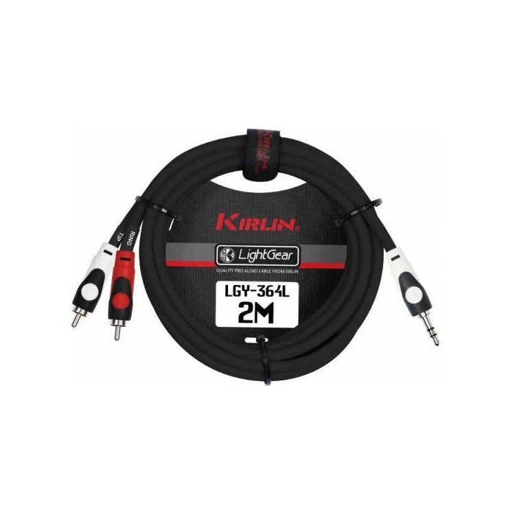 Cable de audio stereo tipo Y de 3.5mm a enchufe RCA (2mts)