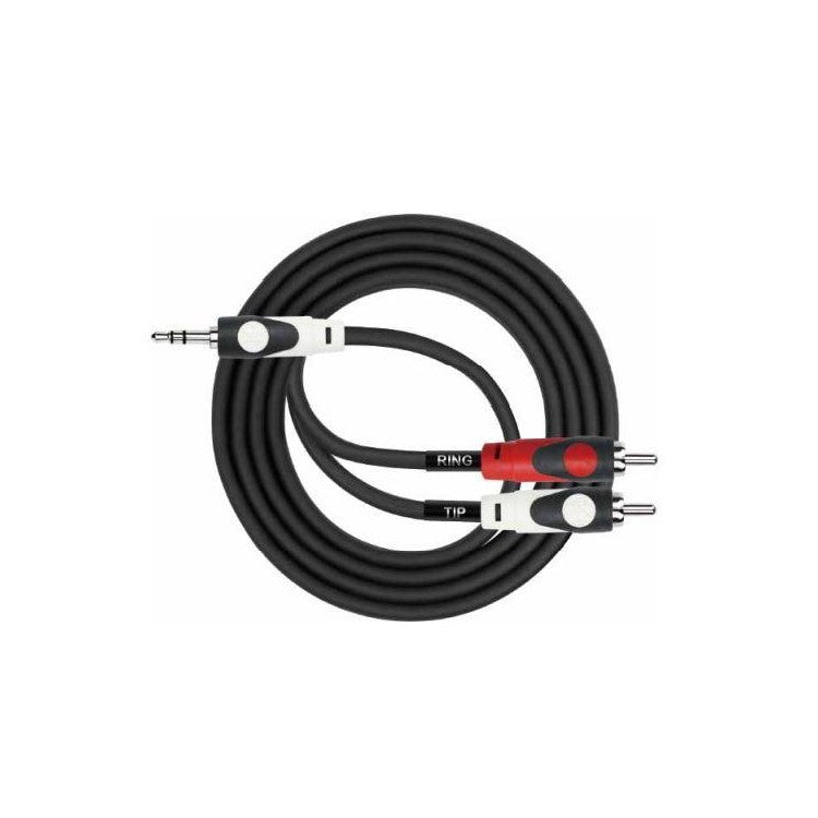 Cable de audio stereo tipo Y de 3.5mm a enchufe RCA (2mts)