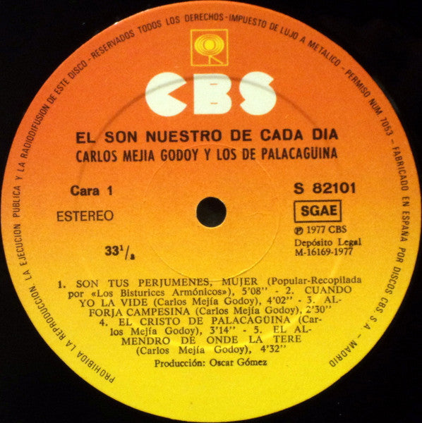 Carlos Mejía Godoy y Los De Palacagüina – El Son Nuestro De Cada Dia (Usado)