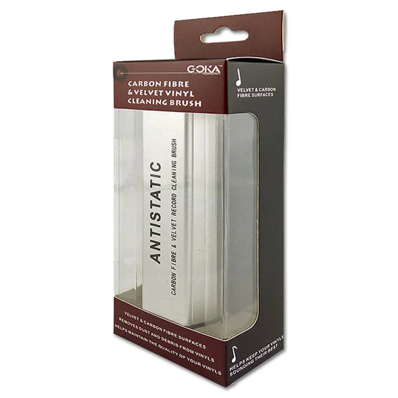 Cepillo de fibra de carbono y terciopelo para discos de vinilo GOKA