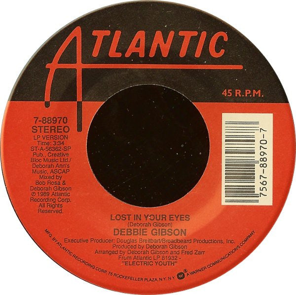 Debbie Gibson – Lost In Your Eyes [7" 45 RPM Single] (Usado)