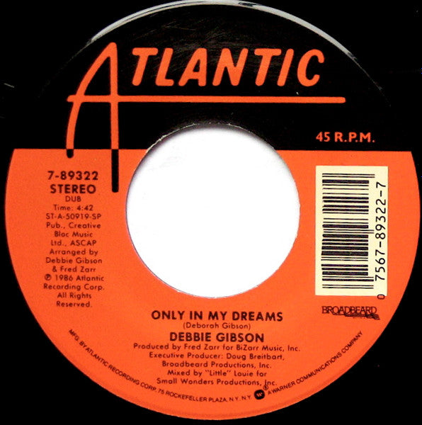 Debbie Gibson – Only In My Dreams [7" Single] (Usado)