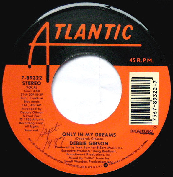 Debbie Gibson – Only In My Dreams [7" Single] (Usado)