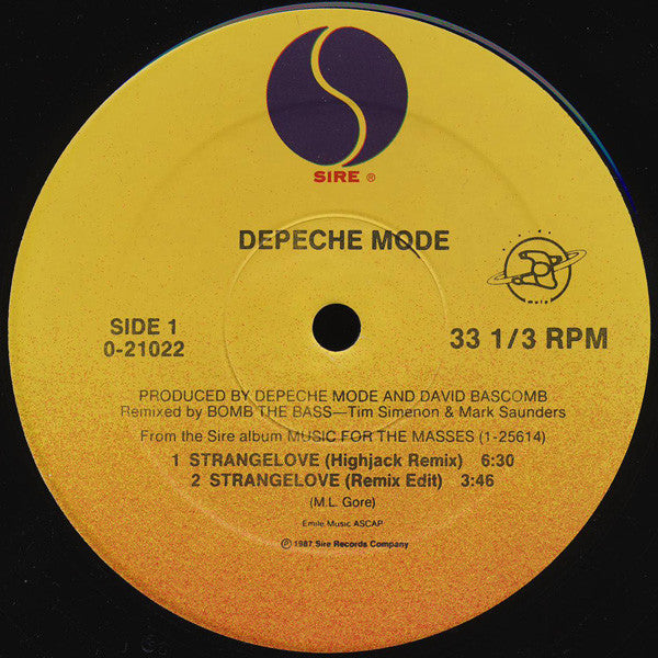 Depeche Mode – Strangelove [12", 33 ⅓ RPM, Maxi-Single] (Usado)
