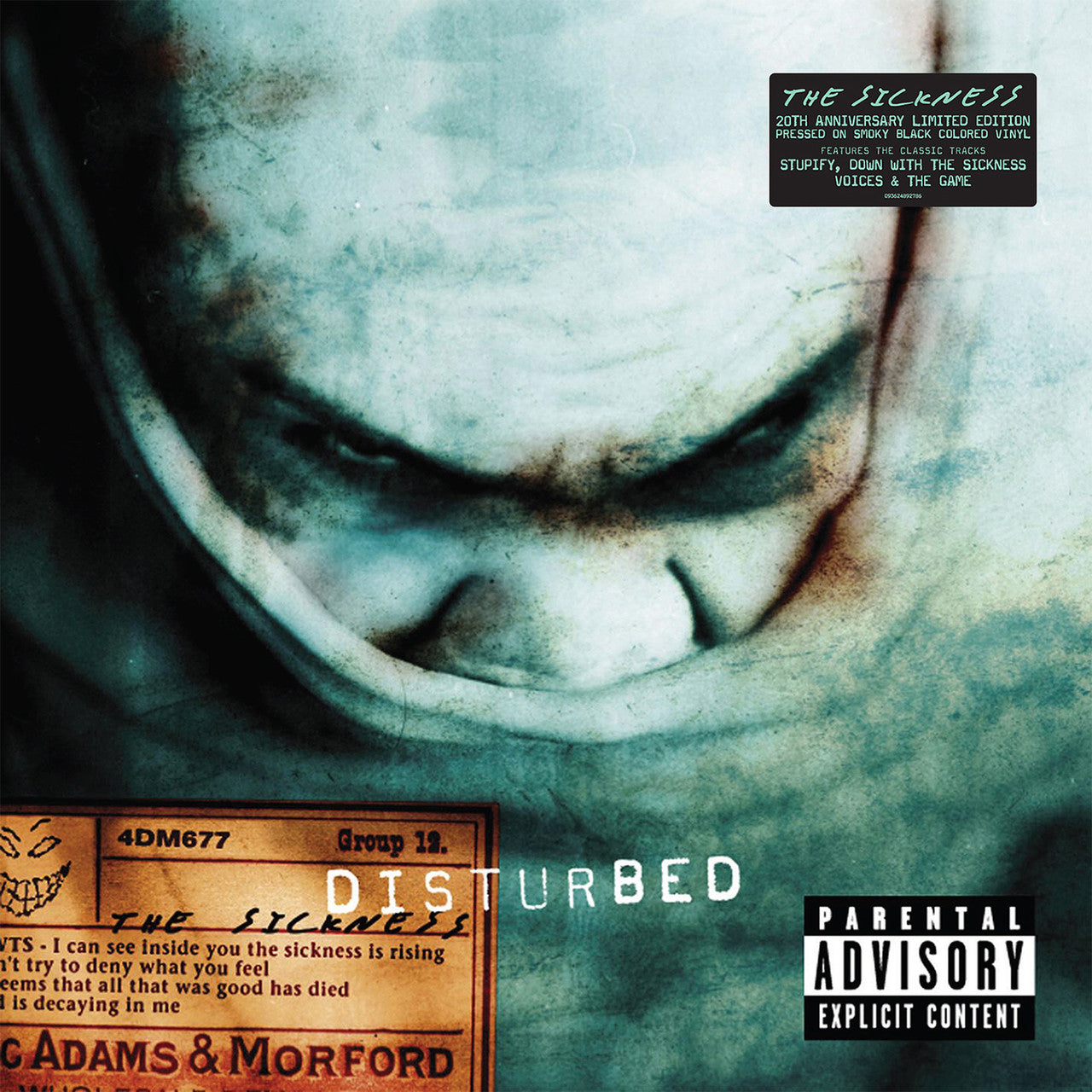 Disturbed – The Sickness [20th Anniversary Limited Edition Smoky Black Colored Vinyl]