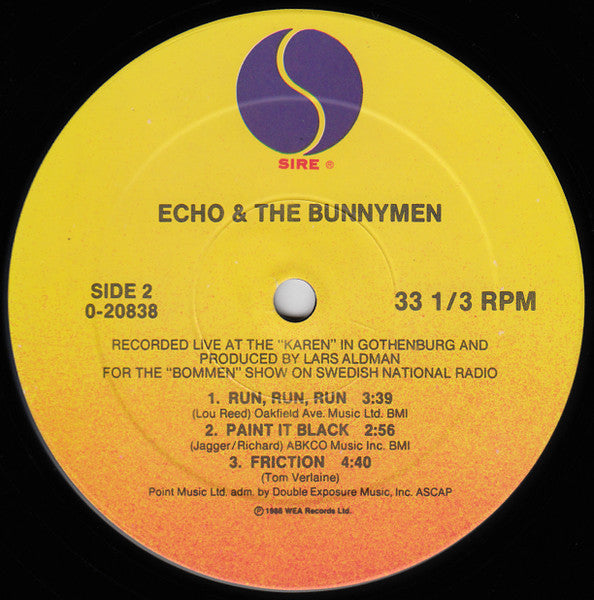 Echo & The Bunnymen – Bedbugs And Ballyhoo [12", 33 ⅓ RPM, Maxi-Single] (Usado)